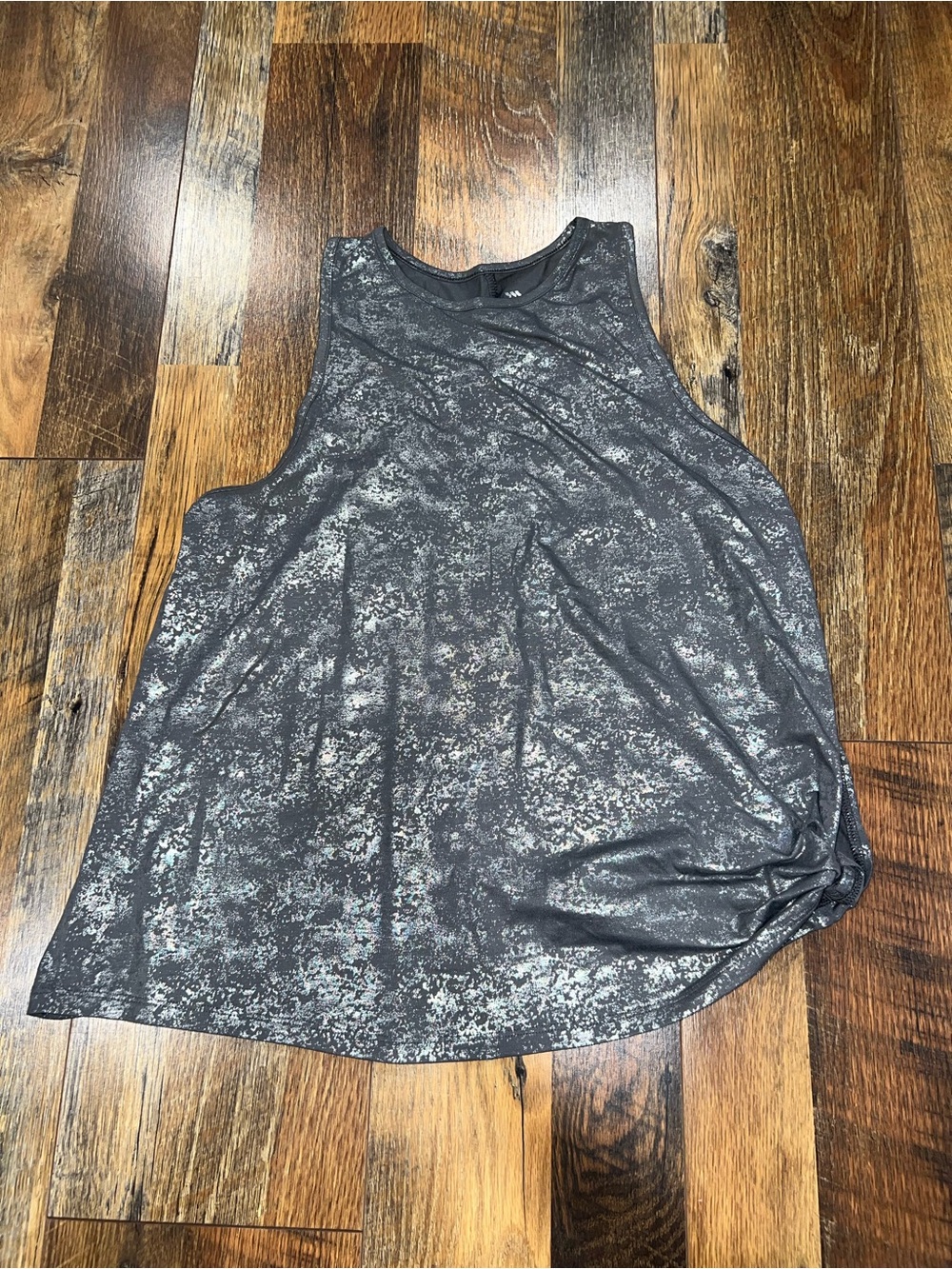 Women's Gray Metallic Effect Tank Top